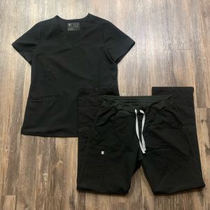 Figs Scrub Set Black